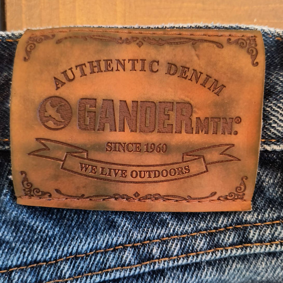 Gander Mountain Jeans Men's 36 x 33 Straight Leg Suspender button Denim - Picture 2 of 15